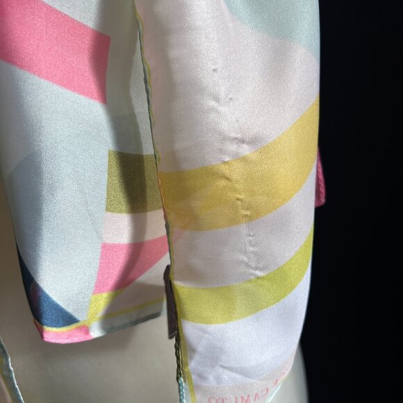 Vince Camuto Elegant Cream/Pastels Geometric pattern rectangle Scarf 18 x 70 - Picture 4 of 11